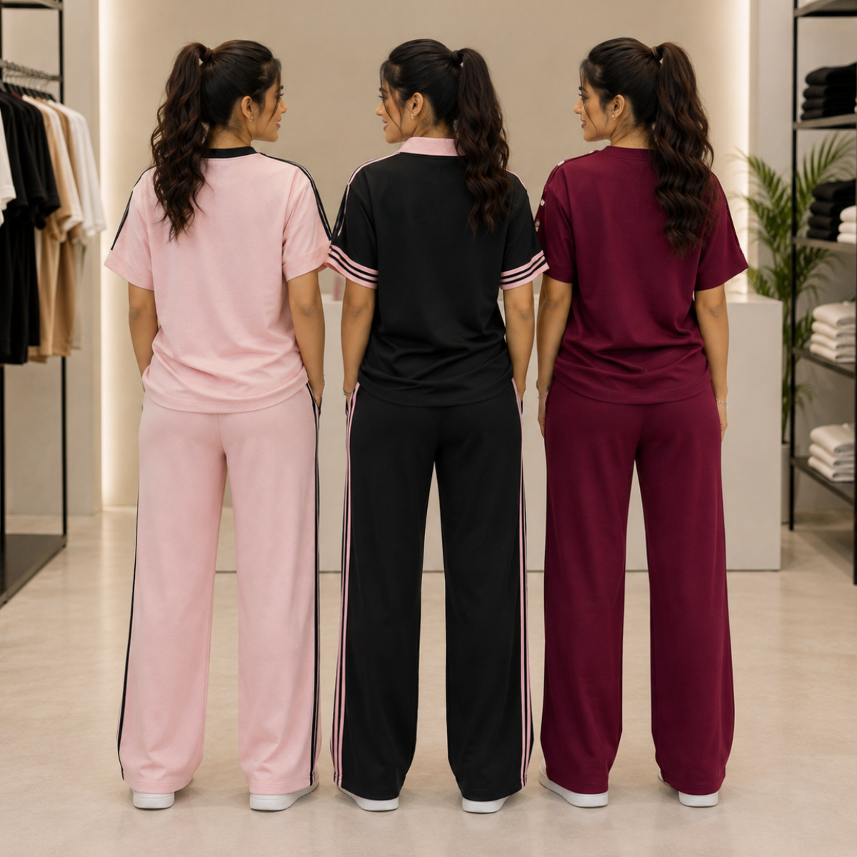 Women's Casual T-Shirt & Trouser Combo | Pack of 3