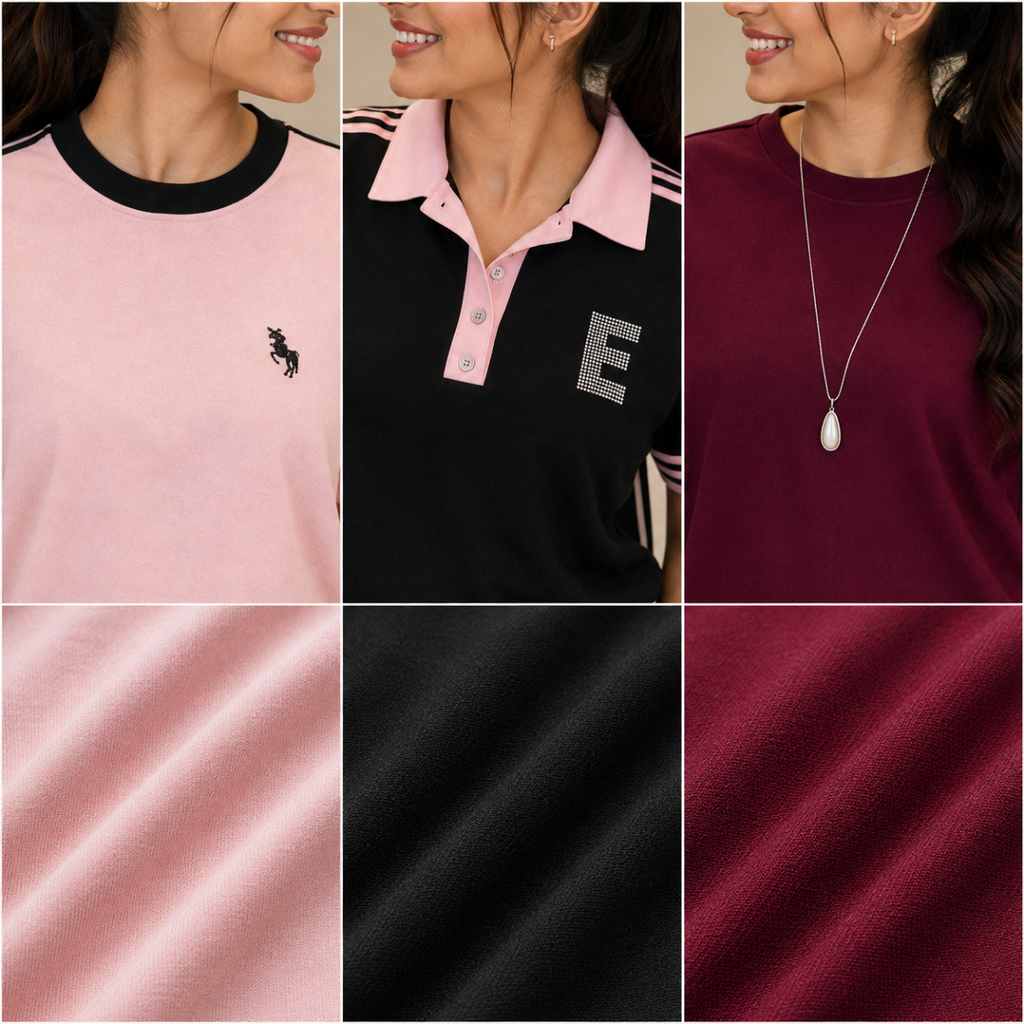 Women's Casual T-Shirt & Trouser Combo | Pack of 3
