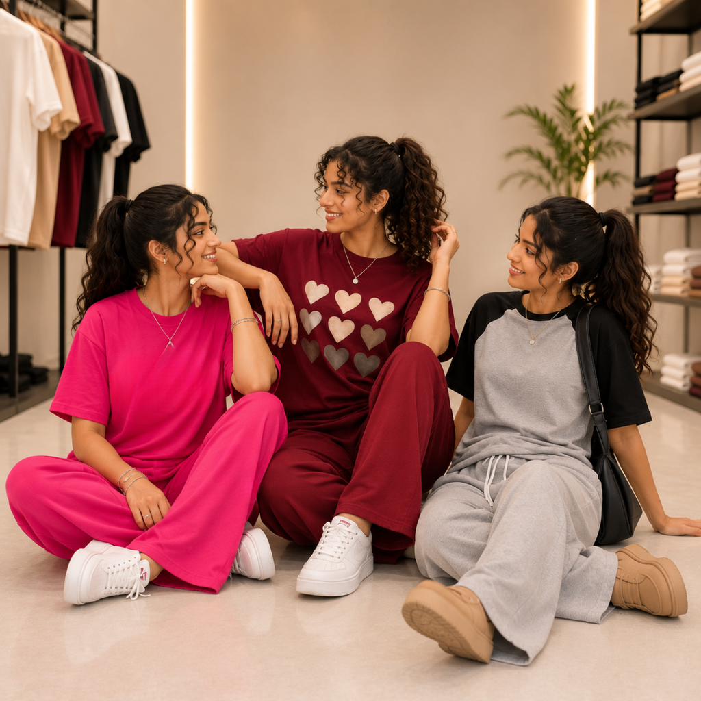 3 Women’s T-Shirt With Matching Trouser ( T6 )