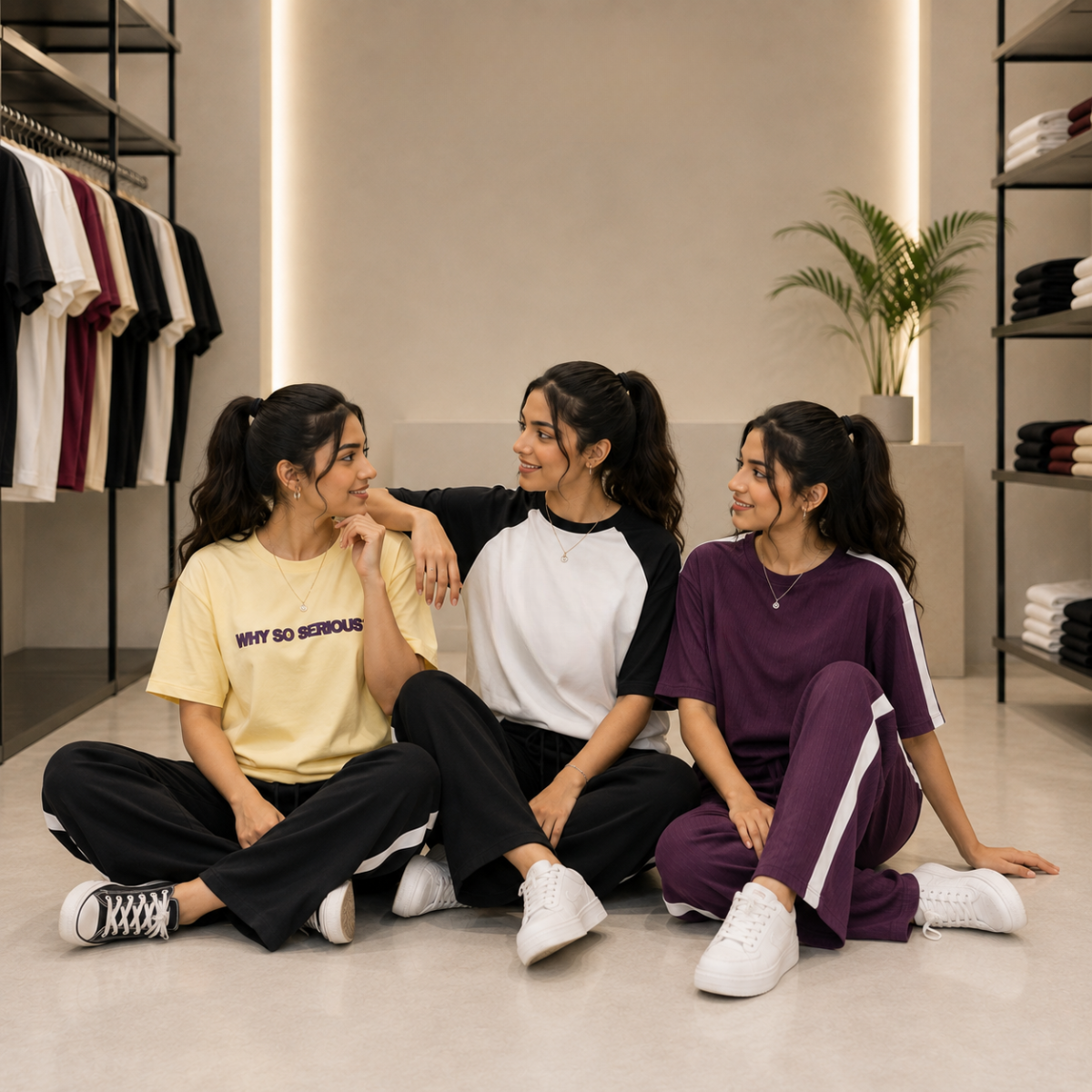 3 Women’s T-Shirt With Matching Trouser ( T7 )