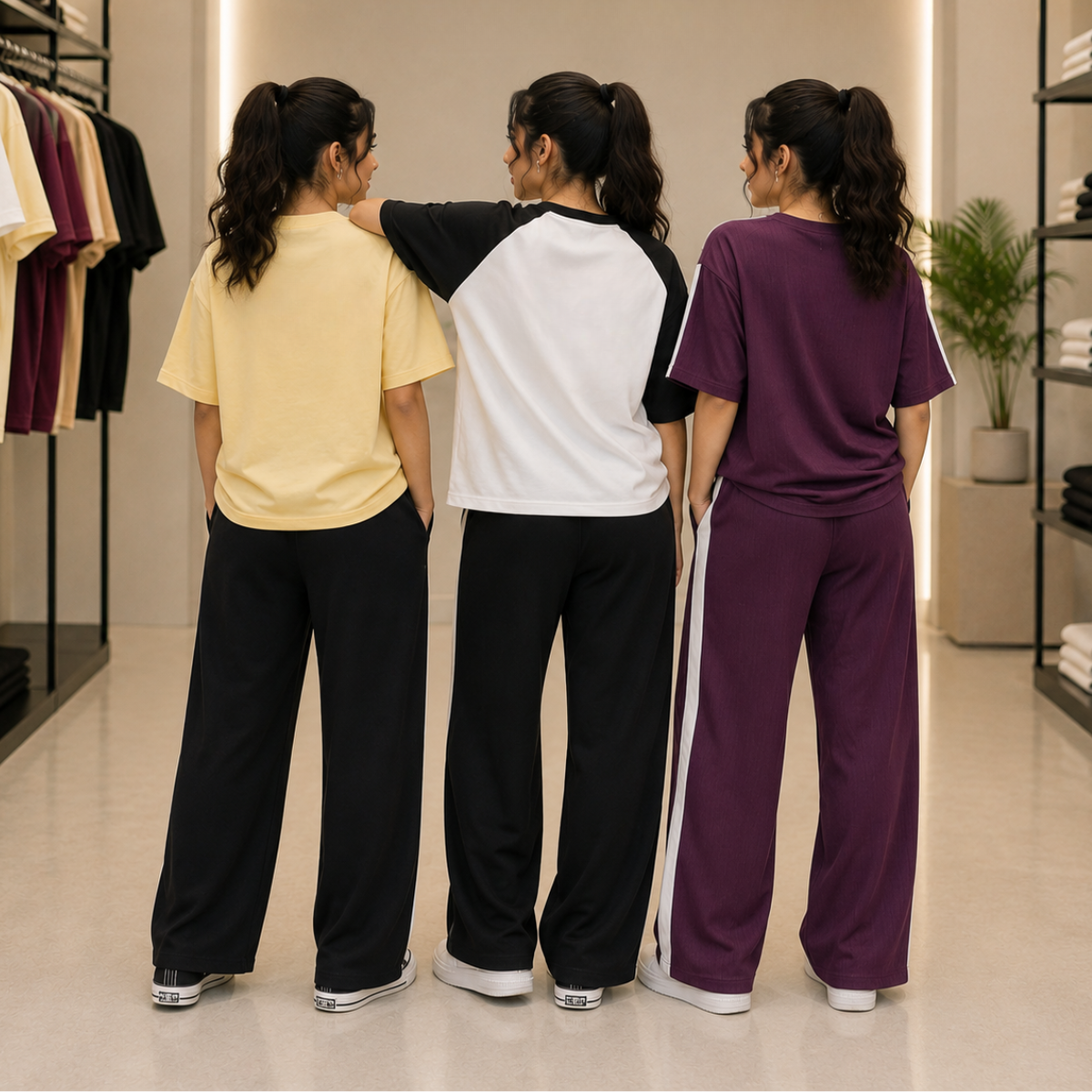 3 Women’s T-Shirt With Matching Trouser ( T7 )