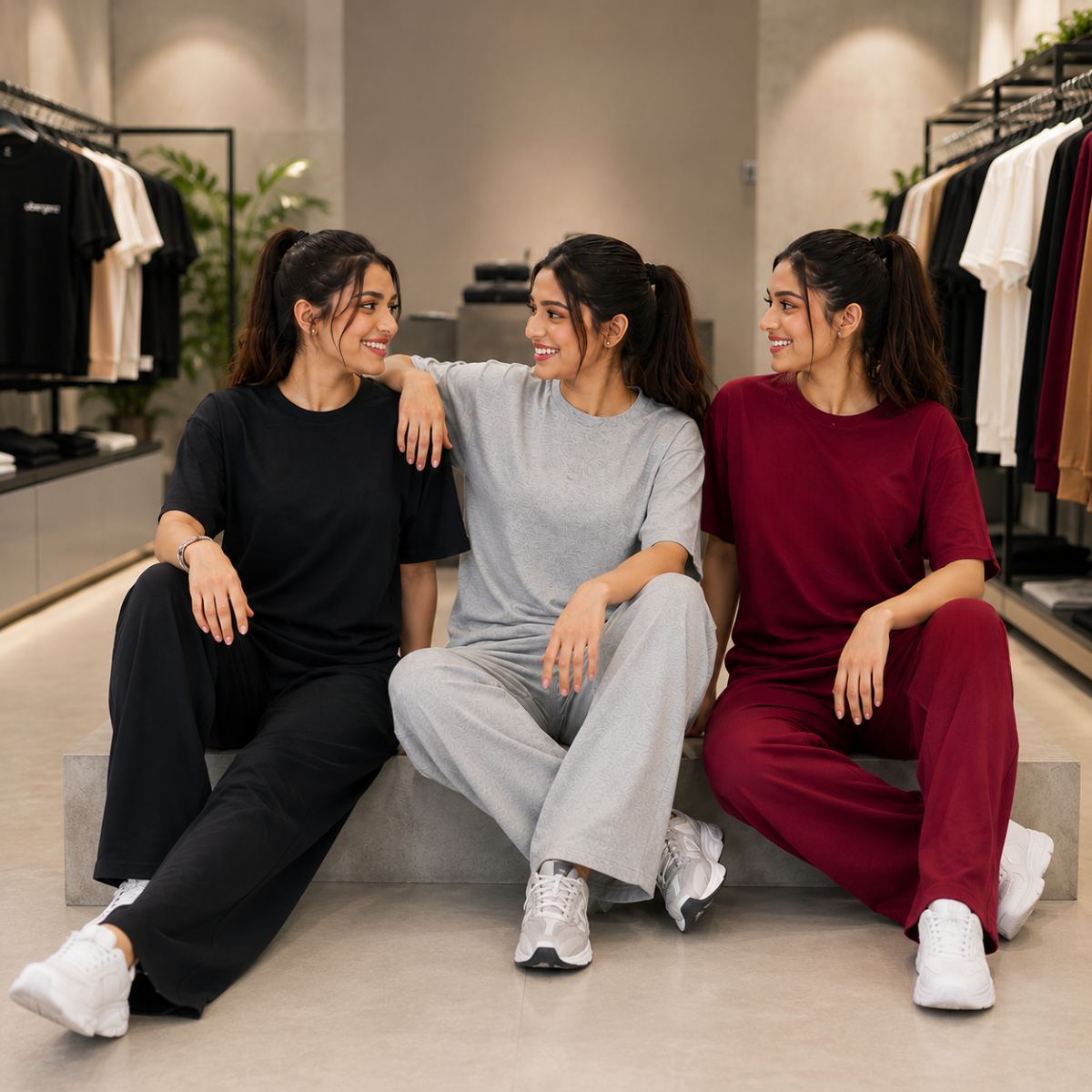 3 Women’s T-Shirt With Matching Trouser ( T1 )