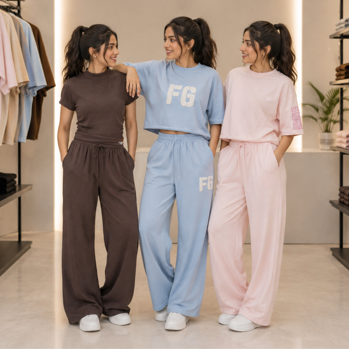 3 Women’s T-Shirt With Matching Trouser ( T9 )