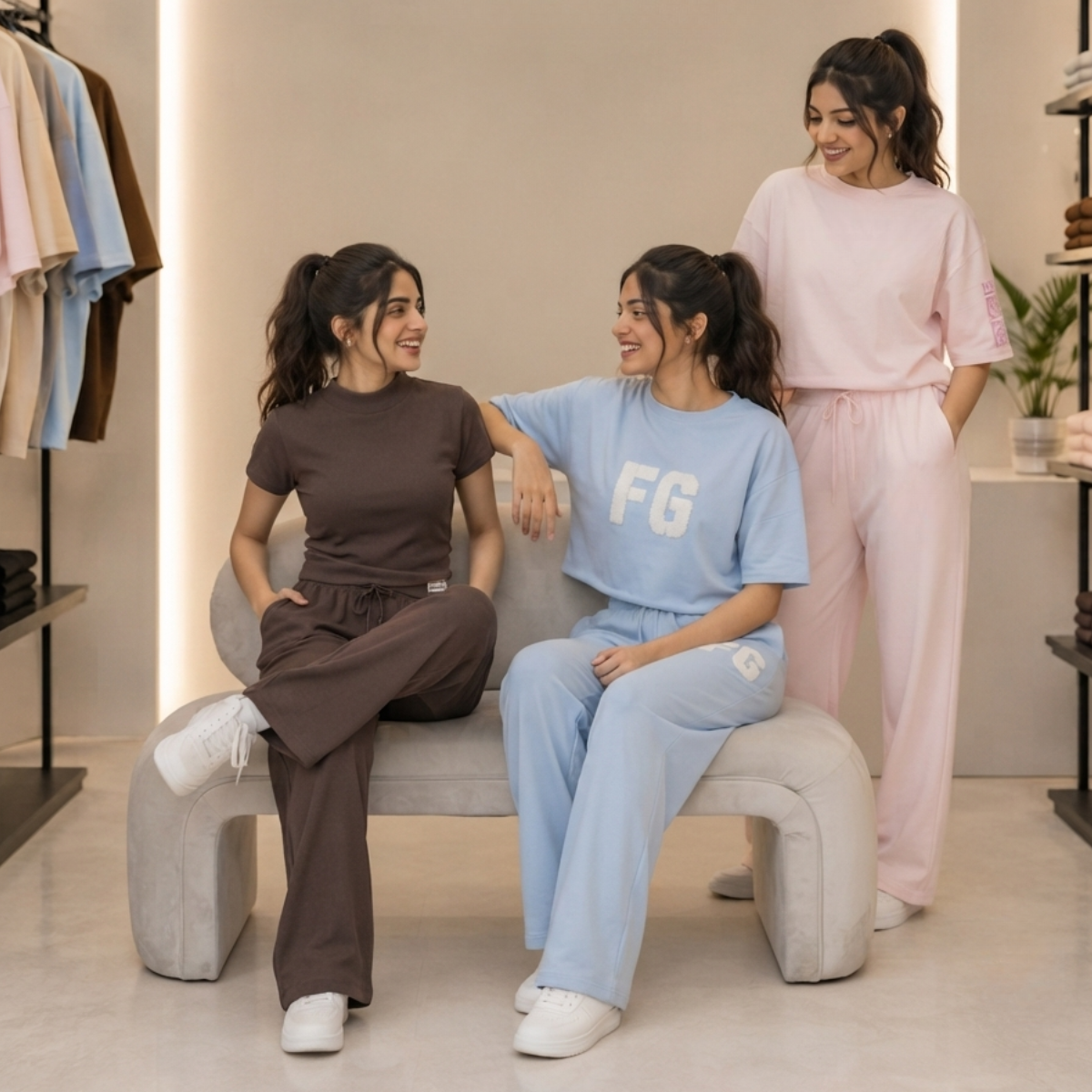 3 Women’s T-Shirt With Matching Trouser ( T9 )