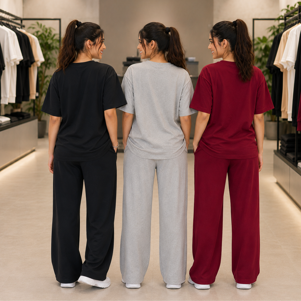3 Women’s T-Shirt With Matching Trouser ( T1 )