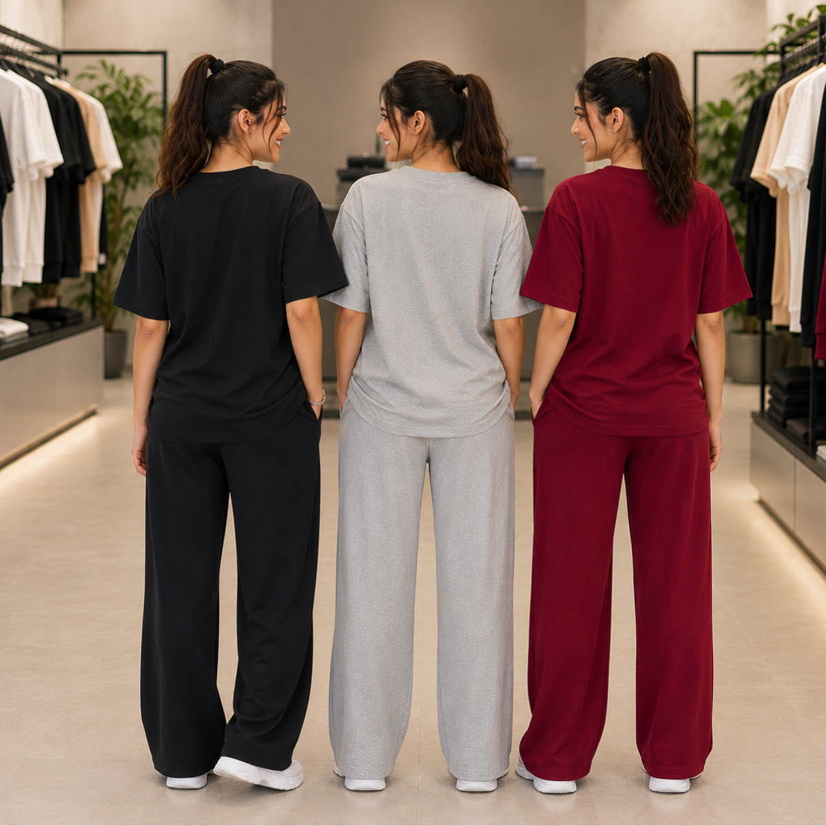 3 Women’s T-Shirt With Matching Trouser ( T1 )