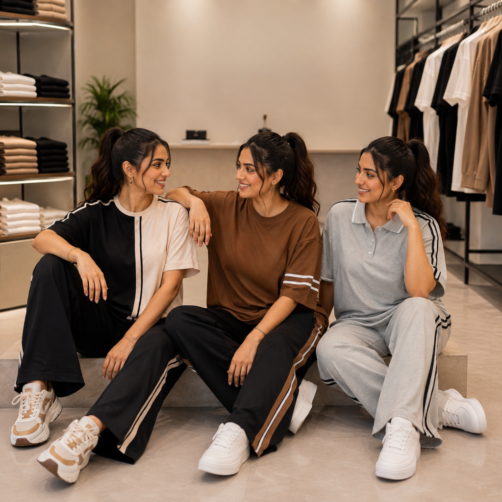 Women's Casual T-Shirt & Trouser Combo | Pack of 3