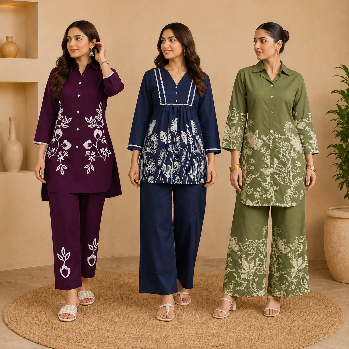 Pack of 3 Women's Every Day Co Ord Set